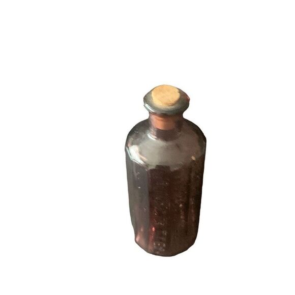 Vintage Alancasters Indian Vegetable Jaundice Bitters Minature Bottle With Cork - Picture 6 of 10